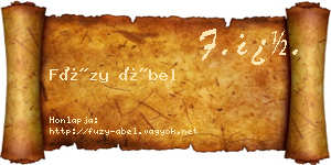 Füzy Ábel névjegykártya