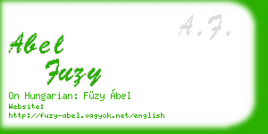 abel fuzy business card